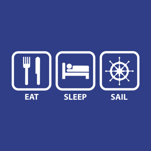Tričko Eat, sleep, sail