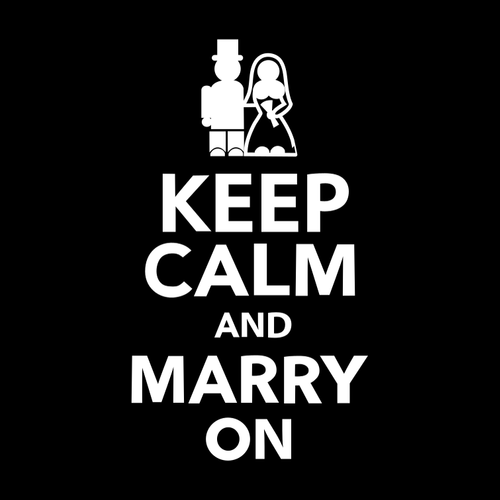 Tričko Keep calm and marry on