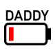Tričko Daddy low battery