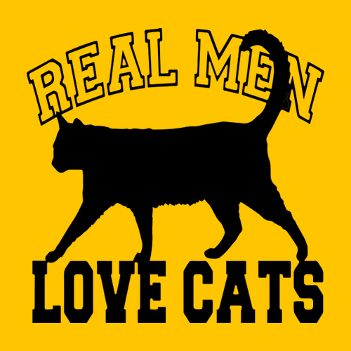 Tričko Real men love cats