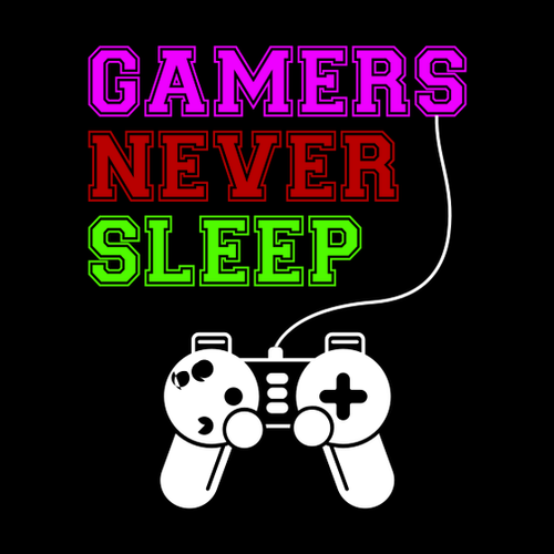 Tričko Gamers never sleep