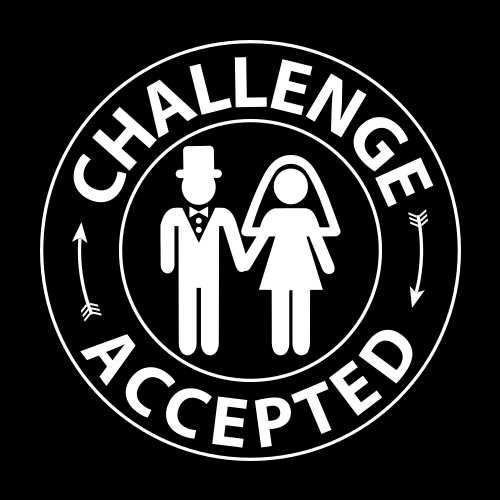 Pánske svadobné tričko Challenge Accepted
