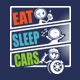Tričko Eat Sleep Cars