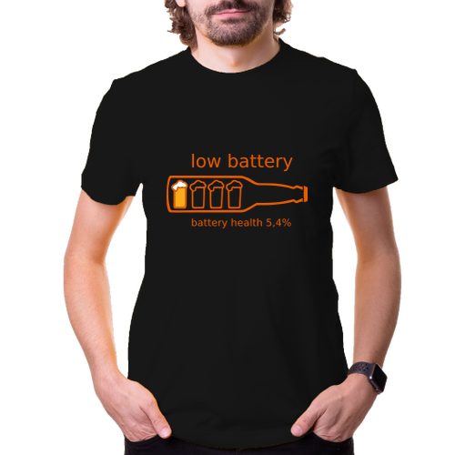 Párty Tričko Low battery
