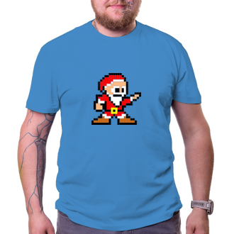 Geek tričko Santa pixel