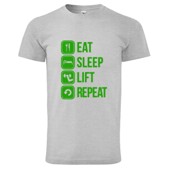 Tričko Eat-sleep-lift-repeat