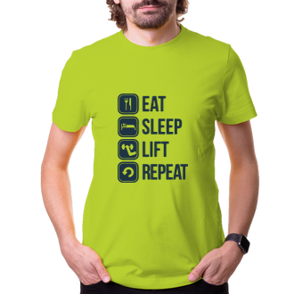 Tričko Eat-sleep-lift-repeat