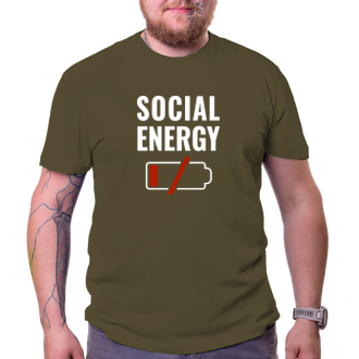 Vtipné Tričko Social Energy